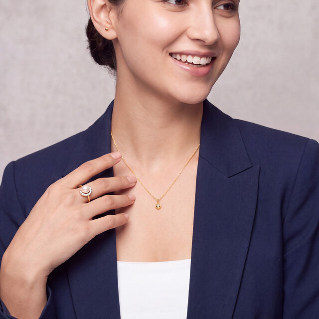 Crescent Pearl Ring 2
