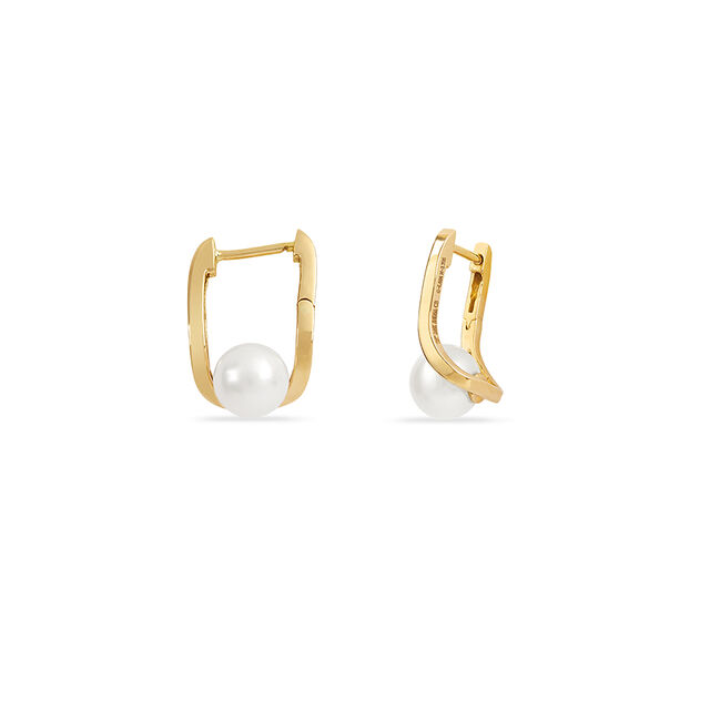Pearl Crest Hoop Earrings 4