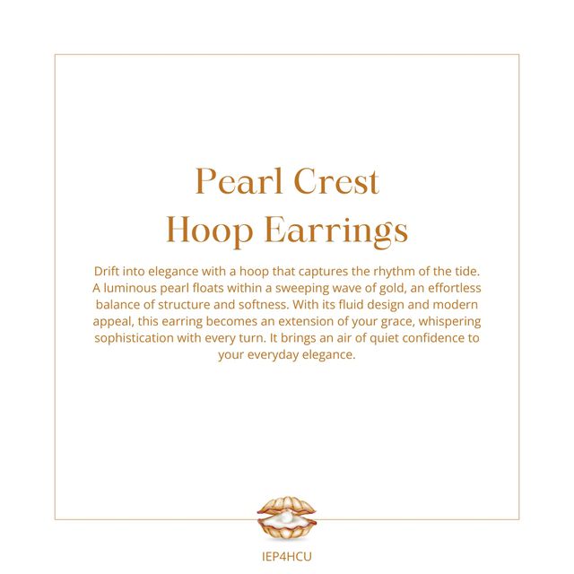 Pearl Crest Hoop Earrings 5