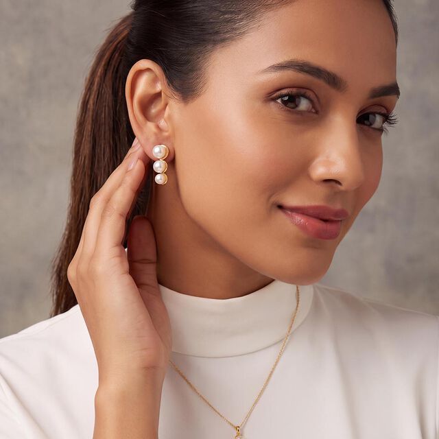 Moonlit Pearl Danglers 2