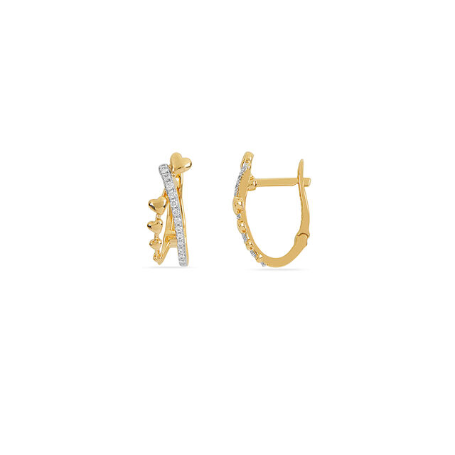 Elegant Hearts Hoop Earrings 2