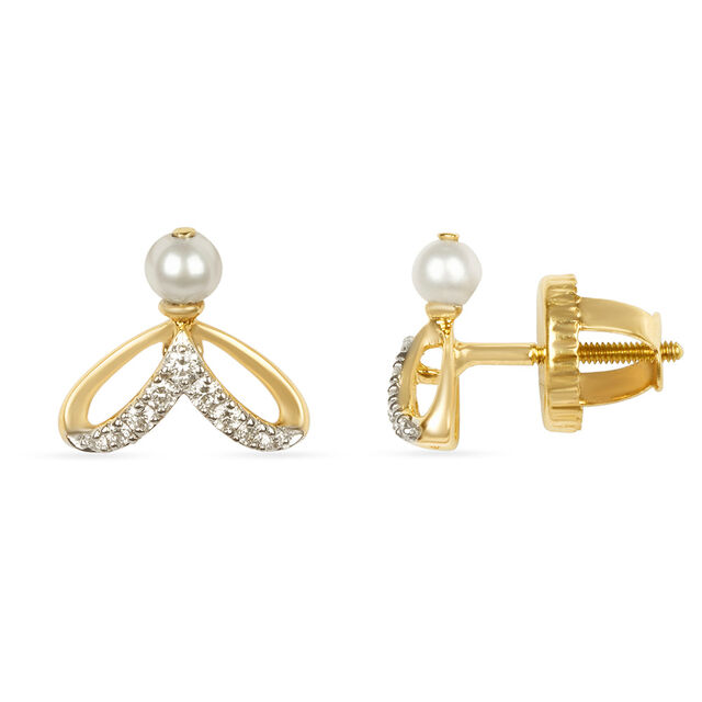 Tanishq 18KT Diamond Earrings for Women 3