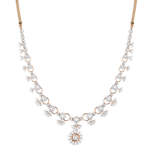 Tanishq 18KT Diamond Necklace Set for Women 2