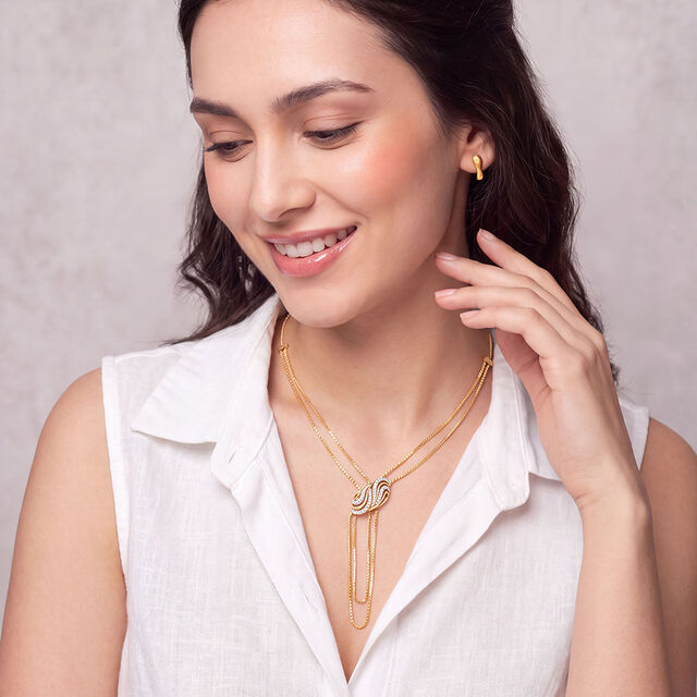 Tanishq 18KT Diamond Necklace for Women 3