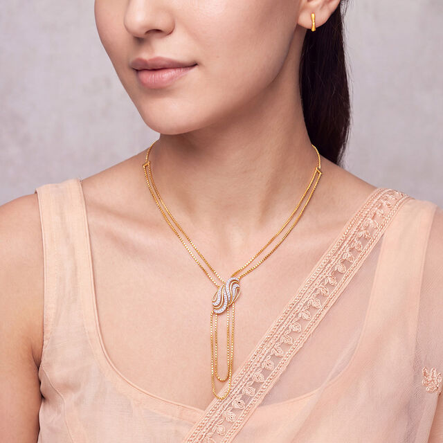 Tanishq 18KT Diamond Necklace for Women 2