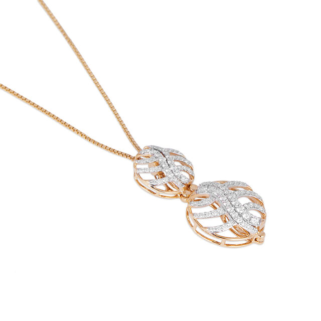 Tanishq 18KT Diamond Necklace Set for Women 3