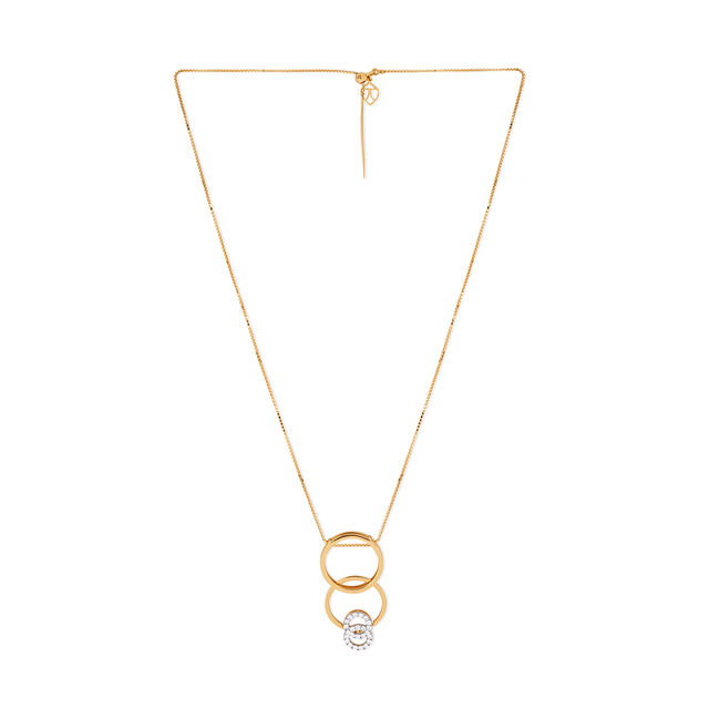 Tanishq 18KT Diamond Pendant with Chain for Women 