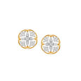 Luminous Starburst Gold Studs 