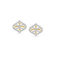Delicate Diamond Floral Studs 