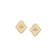 Intricate White Gold Studs 
