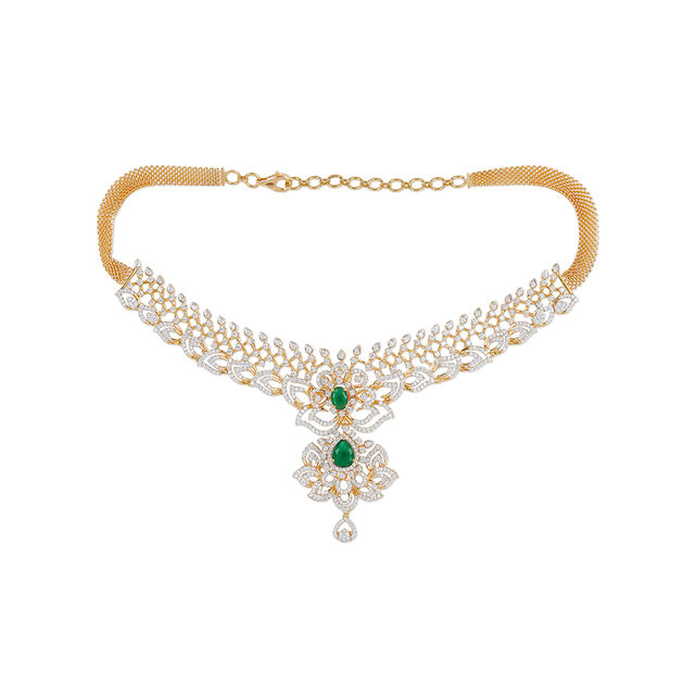 Tanishq 18KT Diamond Necklace for Women 