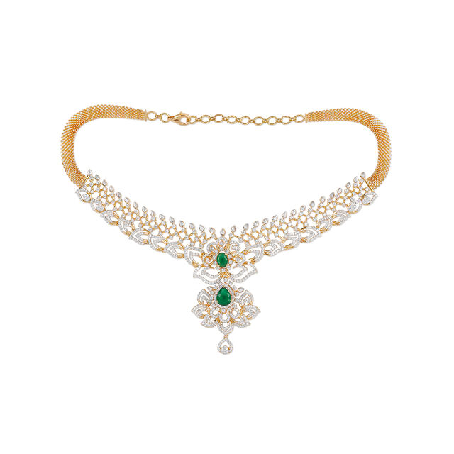 Tanishq 18KT Diamond Necklace for Women 2