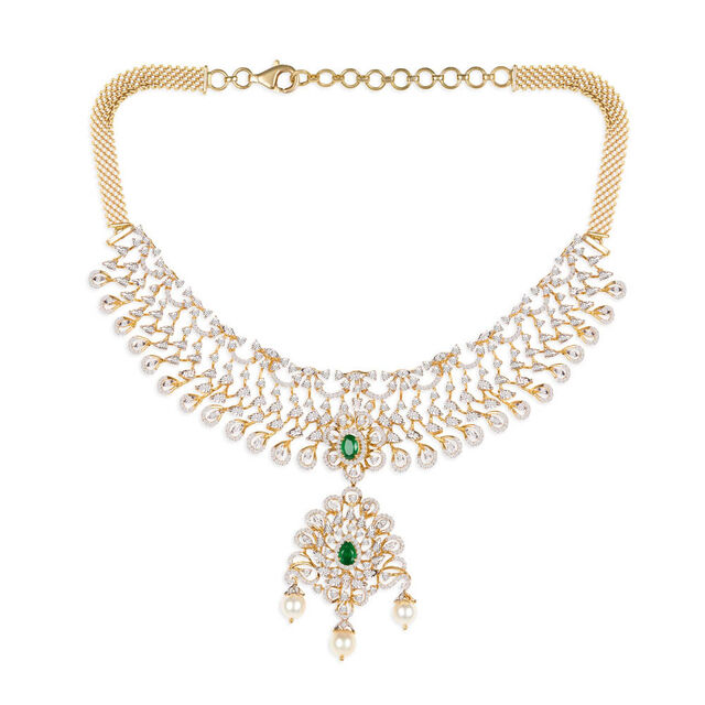 Tanishq 18KT Diamond Necklace for Women