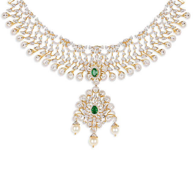 Tanishq 18KT Diamond Necklace for Women