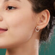 Tanishq Teardrop Diamond Stud Earrings 18K Yellow and White Gold for Women 2