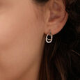 Tanishq Drop Design Underlobe Diamond Stud Earrings 18K Yellow and White Gold for Women 2