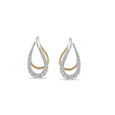 Tanishq Drop Design Underlobe Diamond Stud Earrings 18K Yellow and White Gold for Women 5