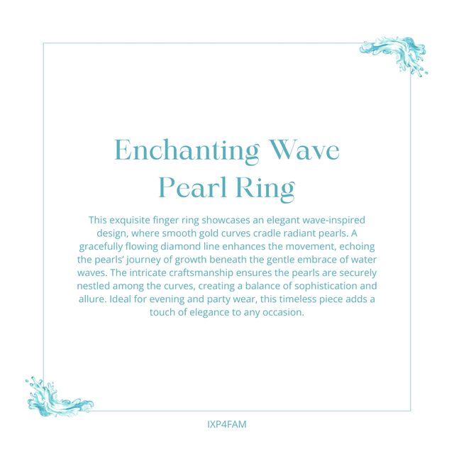 Enchanting Wave Pearl Ring 7
