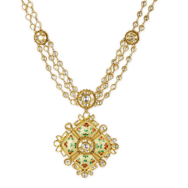 Tanishq 18KT Kundan Polki Necklace for Women 2