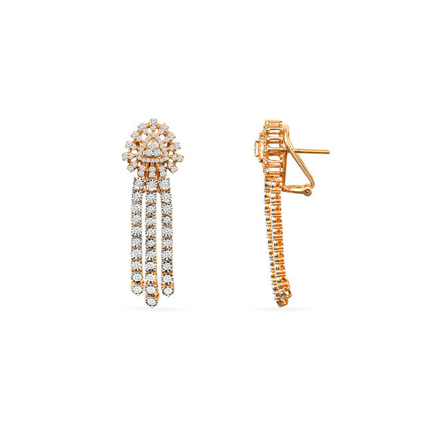 Tanishq 18KT Diamond Neckwear with Earring for Women 4