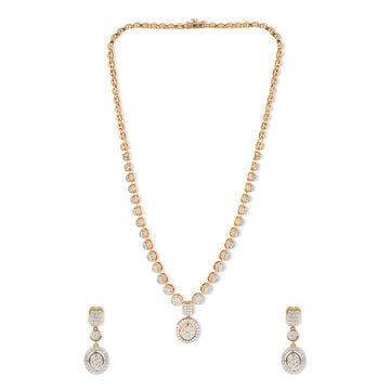Tanishq 18KT Diamond Necklace Set for Women