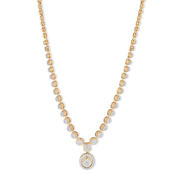 Tanishq 18KT Diamond Necklace Set for Women 2