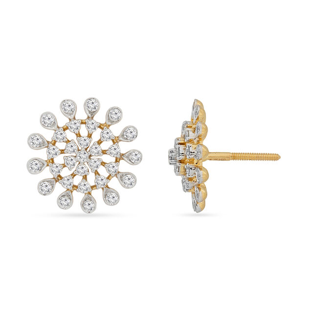Tanishq 18KT Diamond Earrings for Women 2