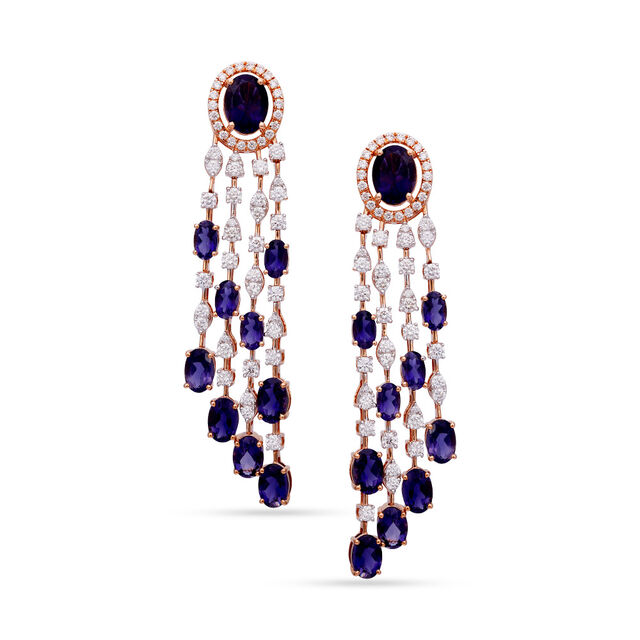 Tanishq 18KT Diamond Necklace Set for Women 3