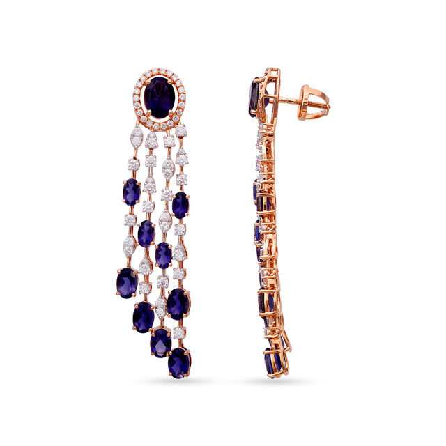 Tanishq 18KT Diamond Necklace Set for Women 4