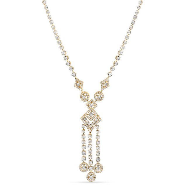 Tanishq 18KT Diamond Necklace Set for Women 2