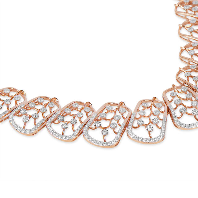 Tanishq 18KT Diamond Necklace Set for Women 2
