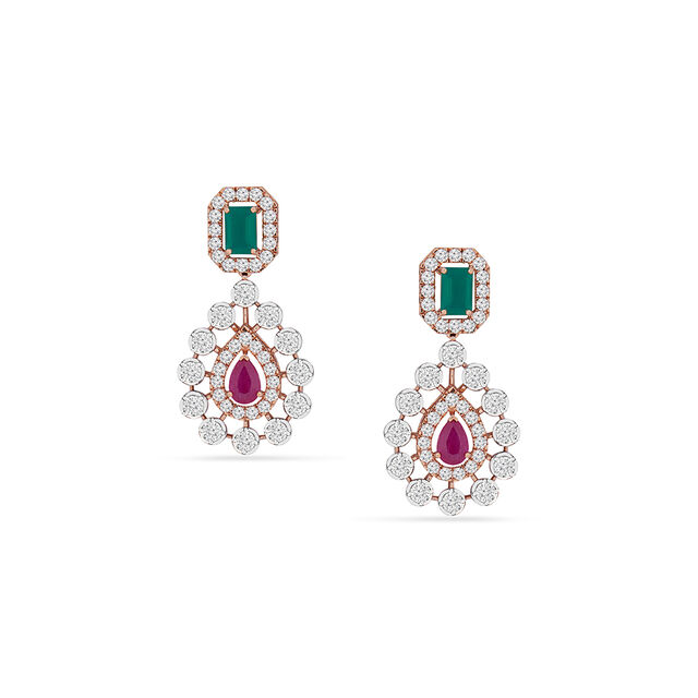 Tanishq 18KT Diamond Necklace Set for Women 3