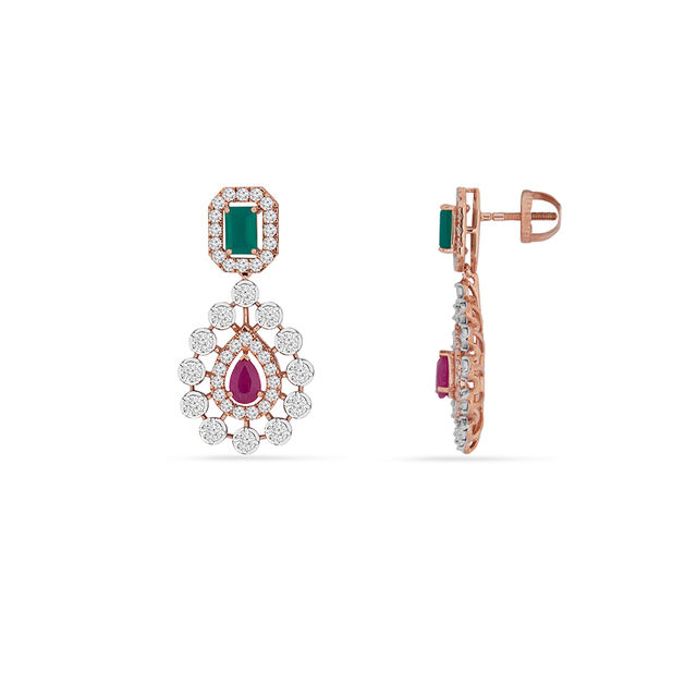 Tanishq 18KT Diamond Necklace Set for Women 4