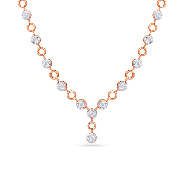 Tanishq 18 Karat Diamond Necklace Set for Women 2