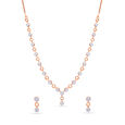 Tanishq 18 Karat Diamond Necklace Set for Women 