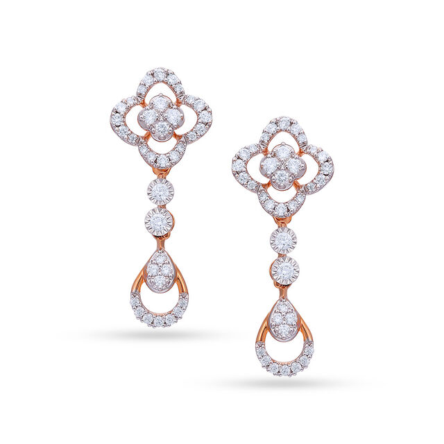 Tanishq 18 Karat Diamond Necklace Set for Women 3