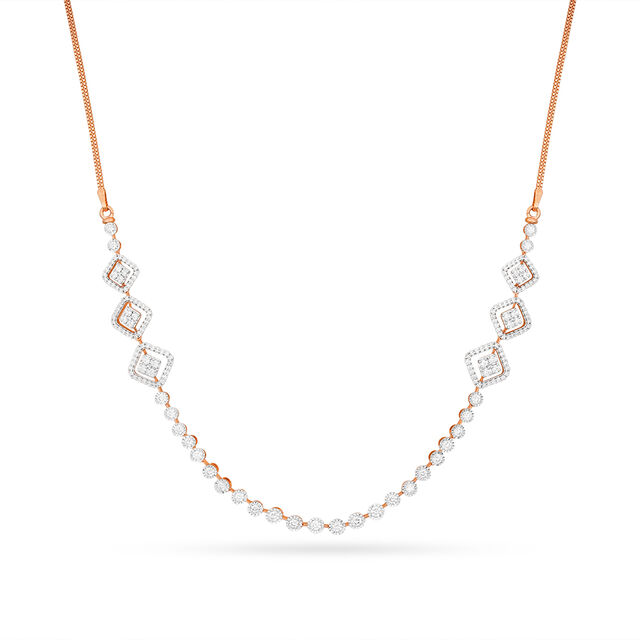 Tanishq 18 Karat Diamond Necklace Set for Women 2