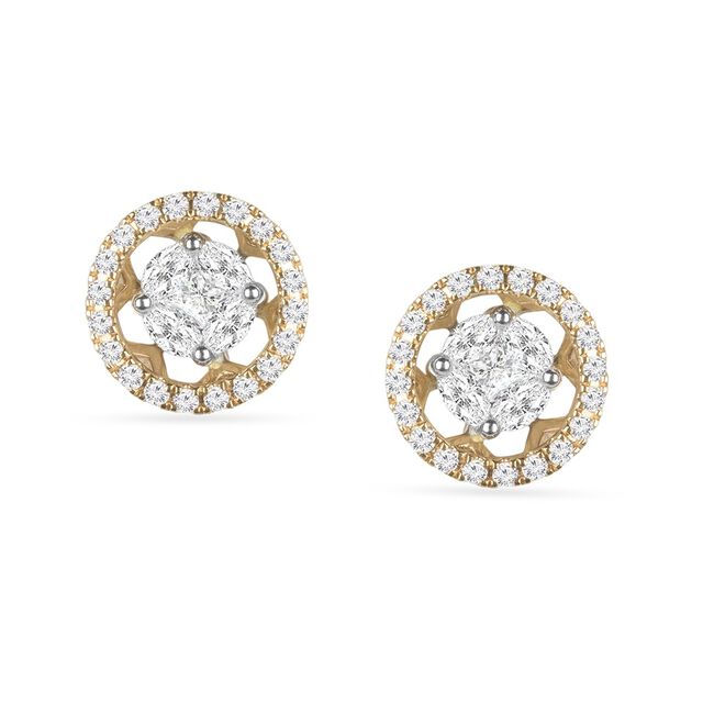 Tanishq 18KT Diamond Chain with Pendant and Earring Set for Women 2