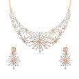 Tanishq 18 Karat Diamond Necklace Set for Women 