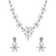 Tanishq 18 KT Diamond Necklace Set for Women 