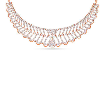 Tanishq 18 KT Diamond Necklace Set for Women