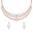Tanishq 18 KT Diamond Necklace Set for Women 2
