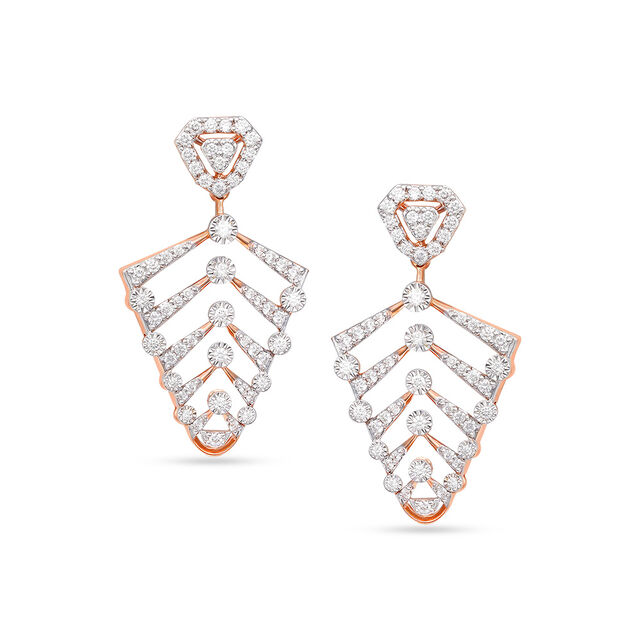 Tanishq 18 KT Diamond Necklace Set for Women 3