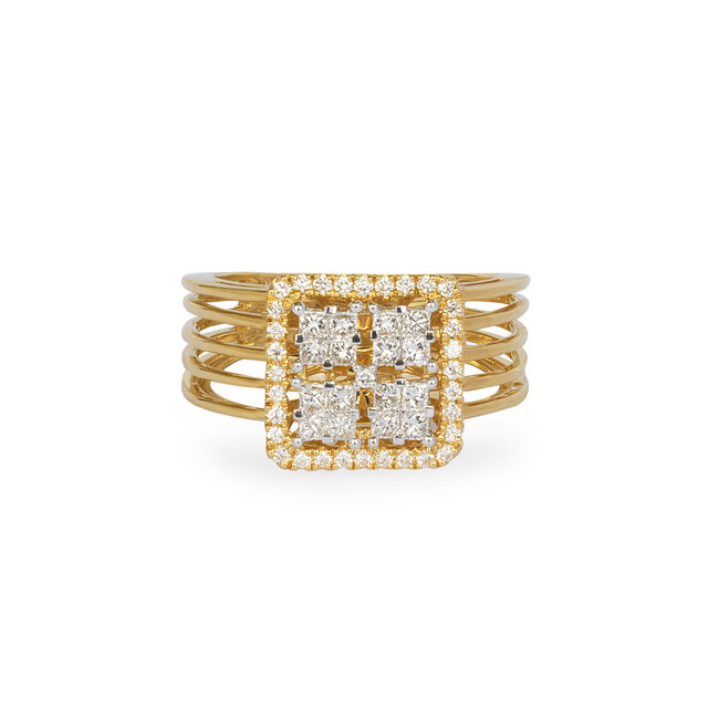 Tanishq 18KT Diamond Finger Ring for Women 3