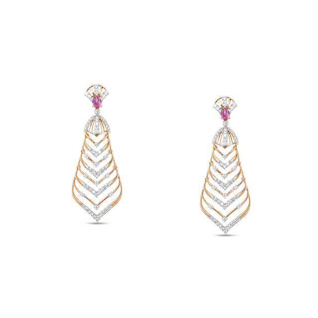Tanishq 18KT Diamond Necklace Set for Women 6