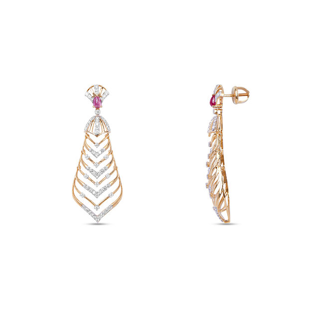 Tanishq 18KT Diamond Necklace Set for Women 7
