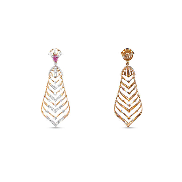 Tanishq 18KT Diamond Necklace Set for Women 8