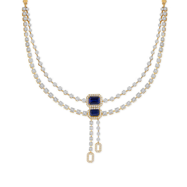 Tanishq 18KT Diamond Necklace Set for Women 2
