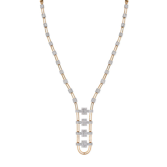 Tanishq 18KT Diamond Necklace Set for Women 2