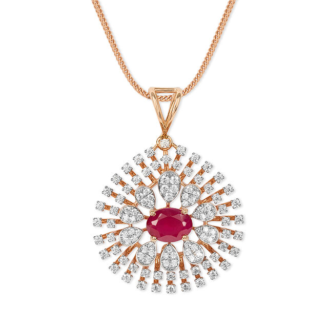 Tanishq 18KT Diamond Pendant for Women 